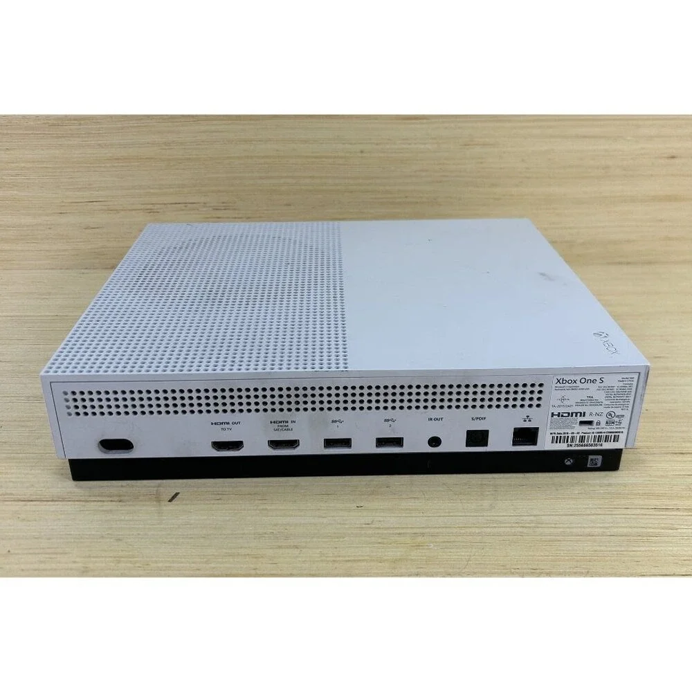 Microsoft Xbox One S Model 1681 White Disk Version Console Only